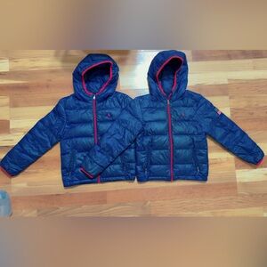 Polo Ralph Lauren Kids Navy Puffer Jacket with Red Trim